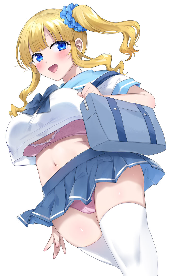 hentai drawing of a girl dressed in a school uniform 